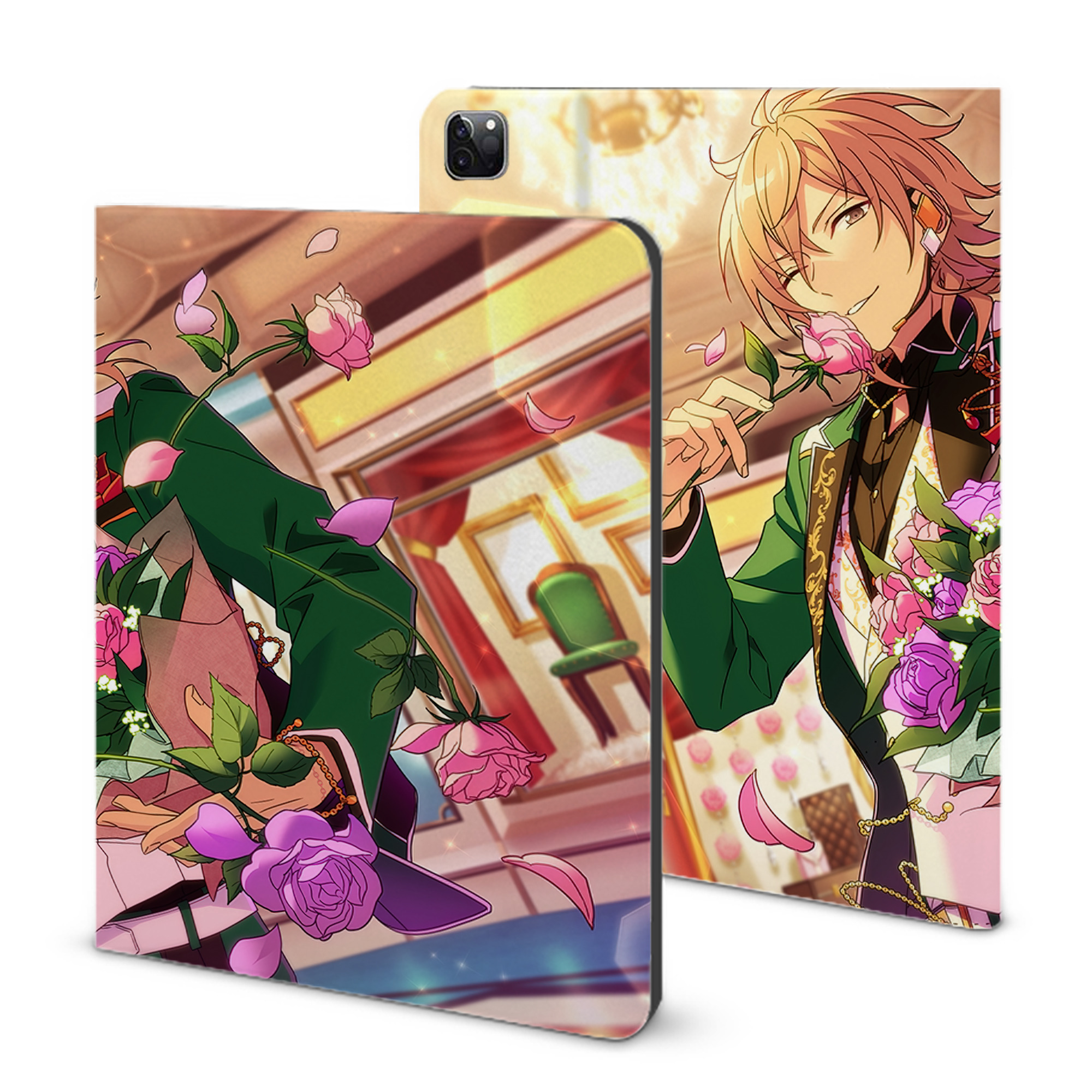 （画像用） あんさんぶるスターズ! Ensemble Stars IPad ケース ブック型 PUレザー TPU 耐衝撃 軽量 薄型 ペン収納なし 全面保護 IPad 各モデル対応